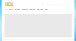 Desktop Screenshot of matthewssurgerycenter.com